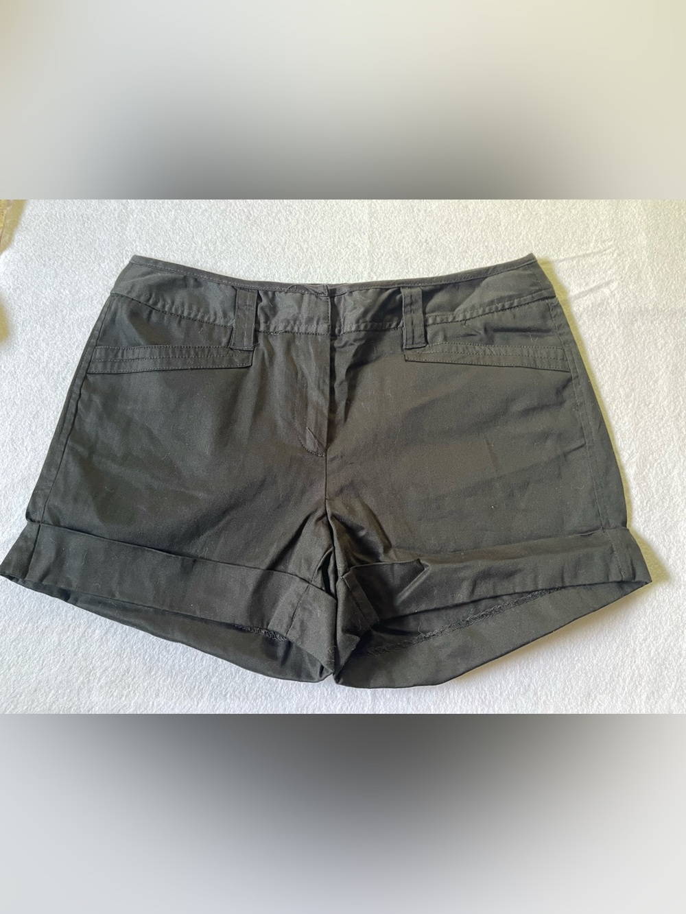 Cambridge Dry Goods Black Cuffed Women's Shorts